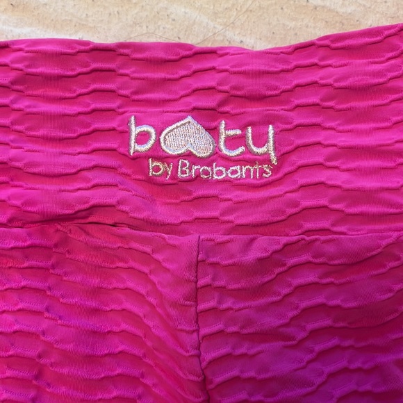 BOOTY BY BRABANTS. hot pink full length leggings - Picture 2 of 2